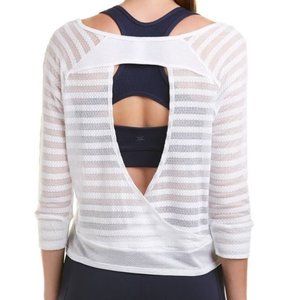 Splendid Studio: NWT-White mesh top with back cut out-XS